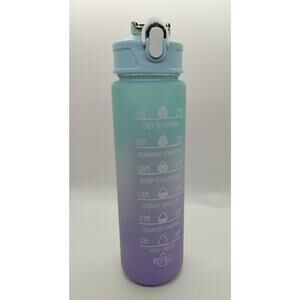 27oz Water Bottle with Time Marker and Straw - Motivational Teal Lid